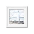 Picture of White  Lighthouse _GroupedProduct_Square_Framed_Matted_