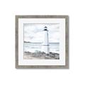 Picture of White  Lighthouse _GroupedProduct_Square_Framed_Matted_
