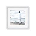 Picture of White  Lighthouse _GroupedProduct_Square_Framed_Matted_