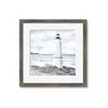 Picture of White  Lighthouse _GroupedProduct_Square_Framed_Matted_