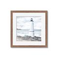 Picture of White  Lighthouse _GroupedProduct_Square_Framed_Matted_