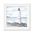 Picture of White  Lighthouse _GroupedProduct_Square_Framed_Matted_