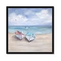 Picture of White Fishing Boats _GroupedProduct_Square_Framed_Matted_