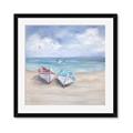 Picture of White Fishing Boats _GroupedProduct_Square_Framed_Matted_