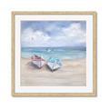 Picture of White Fishing Boats _GroupedProduct_Square_Framed_Matted_
