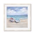 Picture of White Fishing Boats _GroupedProduct_Square_Framed_Matted_