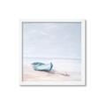 Picture of Soft Blue Boat _GroupedProduct_Square_Framed_Matted_