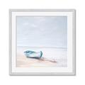 Picture of Soft Blue Boat _GroupedProduct_Square_Framed_Matted_