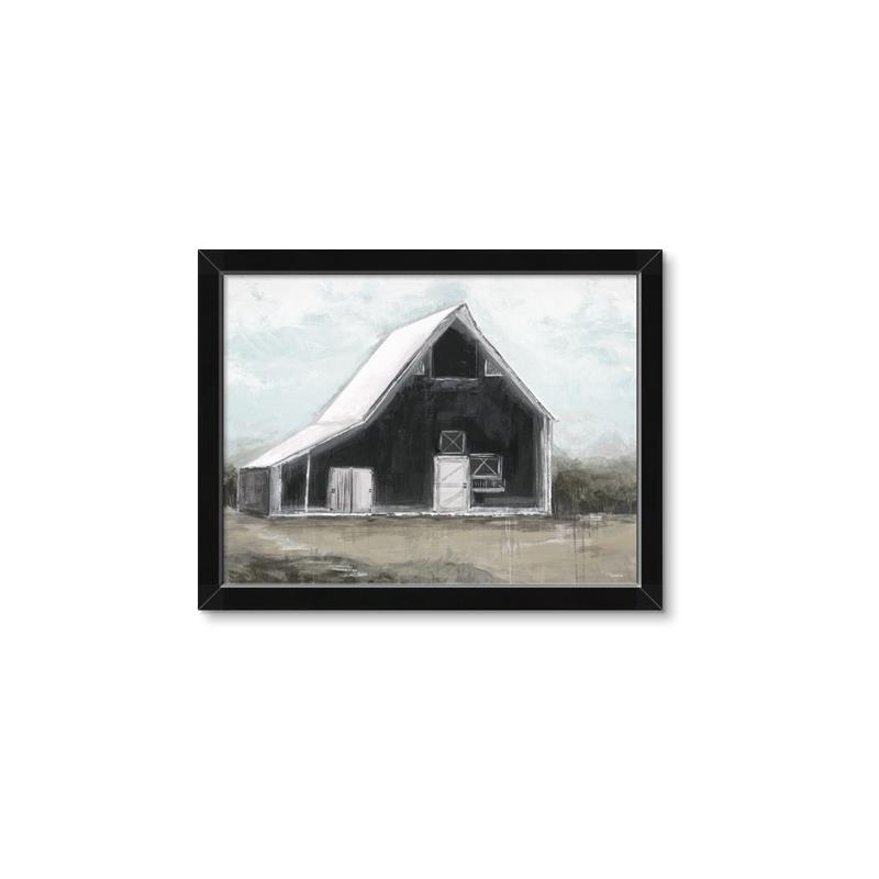 Picture of Black Barn House _GroupedProduct_Rectangle_Landscape_Framed_Matted_