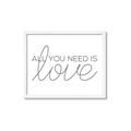 Picture of All You Need Is Love _GroupedProduct_Rectangle_Landscape_Framed_Matted_