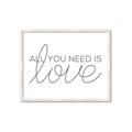 Picture of All You Need Is Love _GroupedProduct_Rectangle_Landscape_Framed_Matted_