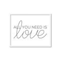 Picture of All You Need Is Love _GroupedProduct_Rectangle_Landscape_Framed_Matted_