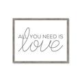 Picture of All You Need Is Love _GroupedProduct_Rectangle_Landscape_Framed_Matted_