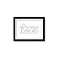 Picture of All You Need Is Love _GroupedProduct_Rectangle_Landscape_Framed_Matted_