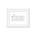 Picture of All You Need Is Love _GroupedProduct_Rectangle_Landscape_Framed_Matted_