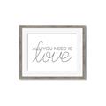 Picture of All You Need Is Love _GroupedProduct_Rectangle_Landscape_Framed_Matted_