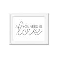 Picture of All You Need Is Love _GroupedProduct_Rectangle_Landscape_Framed_Matted_