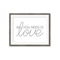 Picture of All You Need Is Love _GroupedProduct_Rectangle_Landscape_Framed_Matted_