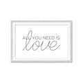 Picture of All You Need Is Love _GroupedProduct_Rectangle_Landscape_Framed_Matted_