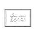 Picture of All You Need Is Love _GroupedProduct_Rectangle_Landscape_Framed_Matted_