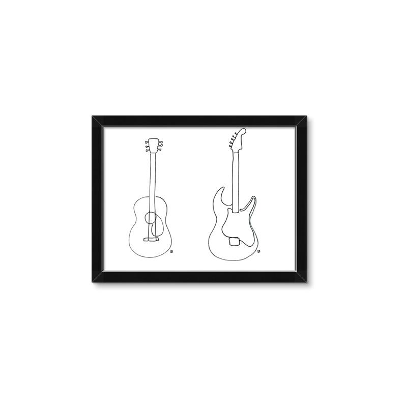 Picture of Guitar _GroupedProduct_Rectangle_Landscape_Framed_Matted_
