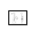 Picture of Saxophone _GroupedProduct_Rectangle_Landscape_Framed_Matted_