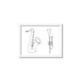 Picture of Saxophone _GroupedProduct_Rectangle_Landscape_Framed_Matted_