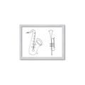 Picture of Saxophone _GroupedProduct_Rectangle_Landscape_Framed_Matted_