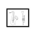 Picture of Saxophone _GroupedProduct_Rectangle_Landscape_Framed_Matted_