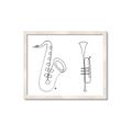 Picture of Saxophone _GroupedProduct_Rectangle_Landscape_Framed_Matted_