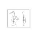 Picture of Saxophone _GroupedProduct_Rectangle_Landscape_Framed_Matted_