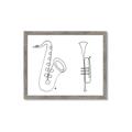 Picture of Saxophone _GroupedProduct_Rectangle_Landscape_Framed_Matted_