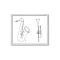 Picture of Saxophone _GroupedProduct_Rectangle_Landscape_Framed_Matted_