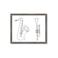 Picture of Saxophone _GroupedProduct_Rectangle_Landscape_Framed_Matted_