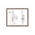 Picture of Saxophone _GroupedProduct_Rectangle_Landscape_Framed_Matted_