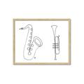Picture of Saxophone _GroupedProduct_Rectangle_Landscape_Framed_Matted_