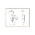Picture of Saxophone _GroupedProduct_Rectangle_Landscape_Framed_Matted_
