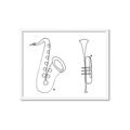 Picture of Saxophone _GroupedProduct_Rectangle_Landscape_Framed_Matted_