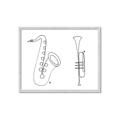 Picture of Saxophone _GroupedProduct_Rectangle_Landscape_Framed_Matted_