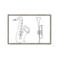 Picture of Saxophone _GroupedProduct_Rectangle_Landscape_Framed_Matted_