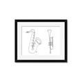 Picture of Saxophone _GroupedProduct_Rectangle_Landscape_Framed_Matted_