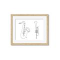 Picture of Saxophone _GroupedProduct_Rectangle_Landscape_Framed_Matted_