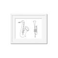 Picture of Saxophone _GroupedProduct_Rectangle_Landscape_Framed_Matted_