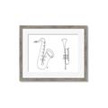 Picture of Saxophone _GroupedProduct_Rectangle_Landscape_Framed_Matted_