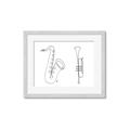 Picture of Saxophone _GroupedProduct_Rectangle_Landscape_Framed_Matted_