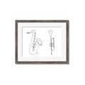 Picture of Saxophone _GroupedProduct_Rectangle_Landscape_Framed_Matted_