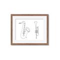 Picture of Saxophone _GroupedProduct_Rectangle_Landscape_Framed_Matted_