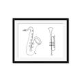 Picture of Saxophone _GroupedProduct_Rectangle_Landscape_Framed_Matted_