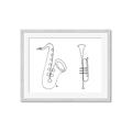 Picture of Saxophone _GroupedProduct_Rectangle_Landscape_Framed_Matted_