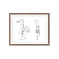 Picture of Saxophone _GroupedProduct_Rectangle_Landscape_Framed_Matted_